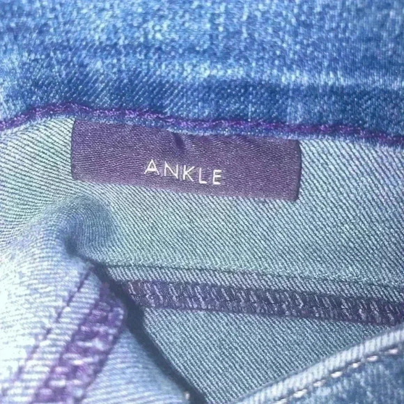 NYDJ Kimora Ankle Skinny Jeans Crystal Embellished Blue Denim - Picture 11 of 14